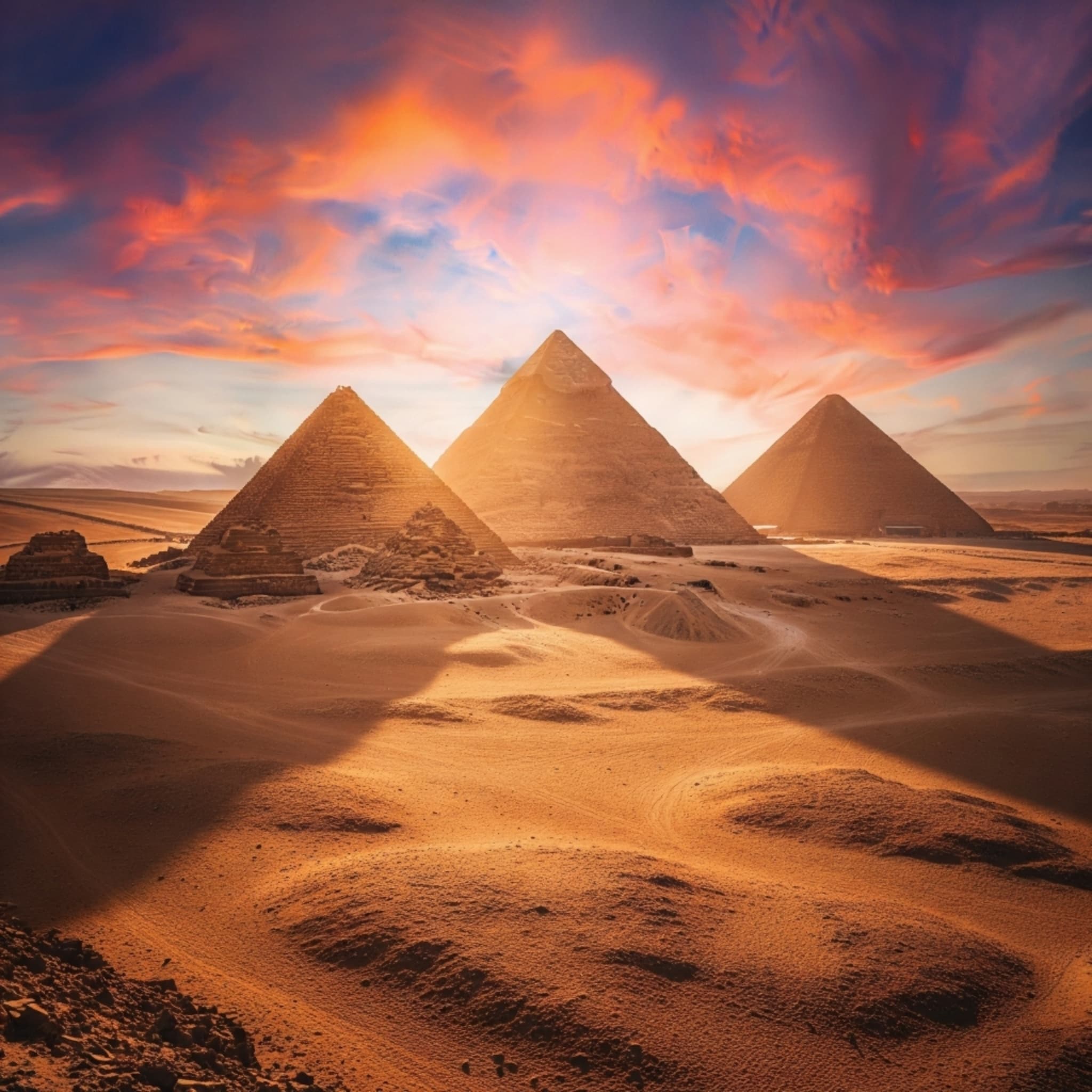 The Mysterious World of Egyptian Pyramids background